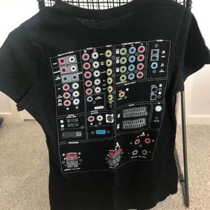 Threadless Black Audio Nerd Graphic T-Shirt